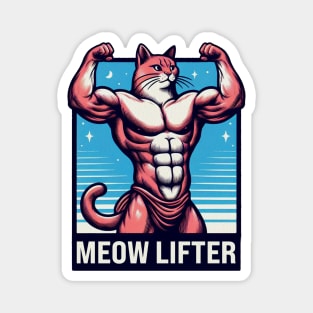 meow lifter - gym cat Magnet