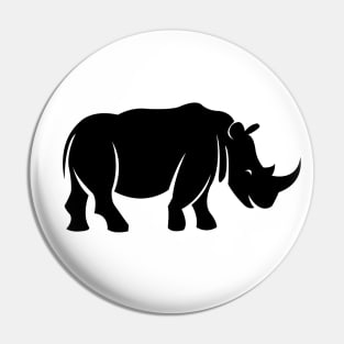 Rhino Silhouette Pin