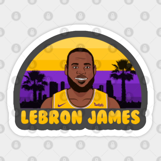 Lebron James Lakers Vector Art Lebron James Sticker Teepublic