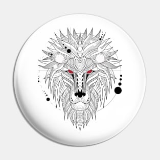 Geometric Lion Pin