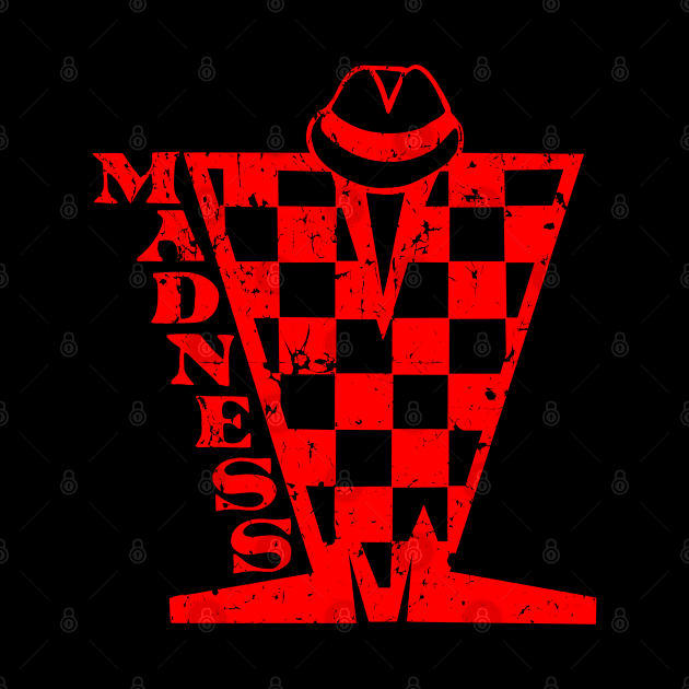 Madness Checkerboard HD - Distressed Red by Skate Merch