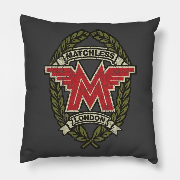 Matchless Motorcycles M Crest 1899 Pillow by JCD666