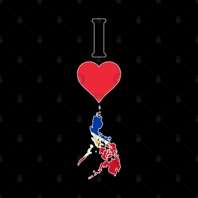 I Heart Philippines I Love Philippine National Flag Map Vertical by Sports Stars ⭐⭐⭐⭐⭐