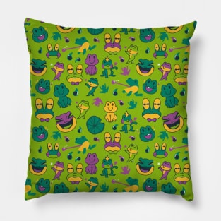 Frog Pattern by Tobe Fonseca Pillow