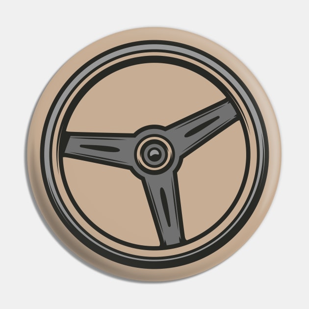 Vintage Steering Wheel Pin by wearapex