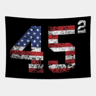 45 Squared Trump 2020 Second Term Usa Vintage T shirt Tapestry