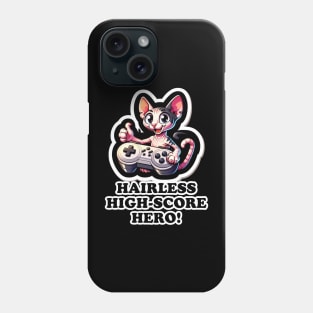 Gaming Whiskers: The Sphynx's Victory Phone Case