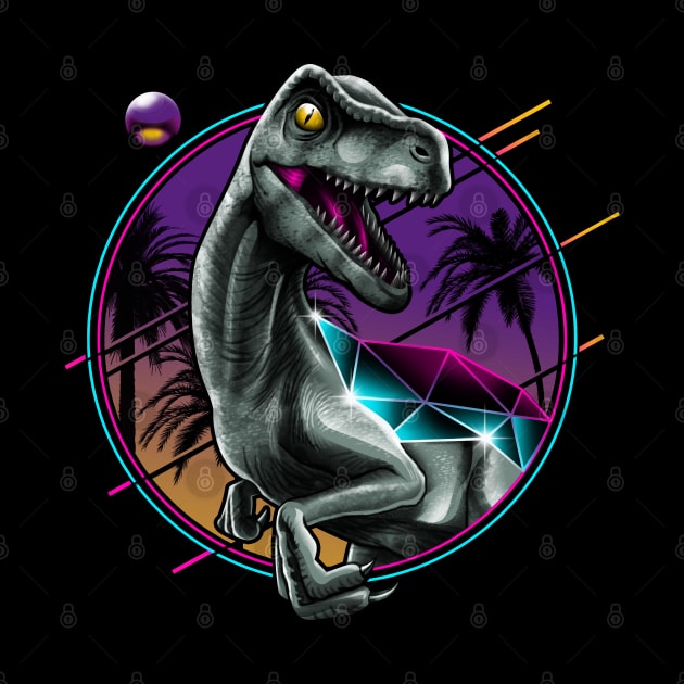 Rad Velociraptor by Vincent Trinidad Art