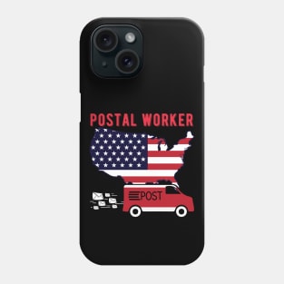 Patriotic postal worker American Flag Phone Case