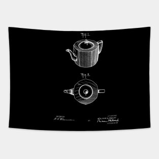 earthenware teapot Vintage Patent Hand Drawing Tapestry