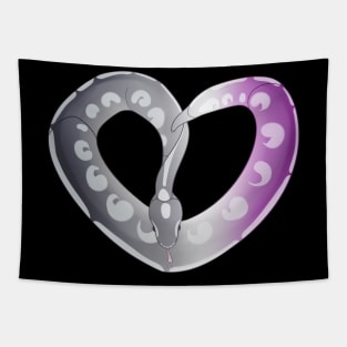 Ball Python Heart (Ace Pride Design) Tapestry