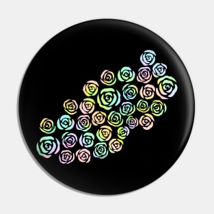 Pastel Rainbow Roses Pin