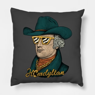 Howdylton - Alexander Hamilton in a Cowboy Hat Pillow