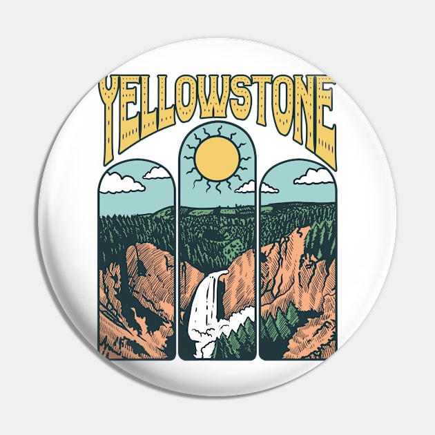 yellow stone Pin by TOXICART