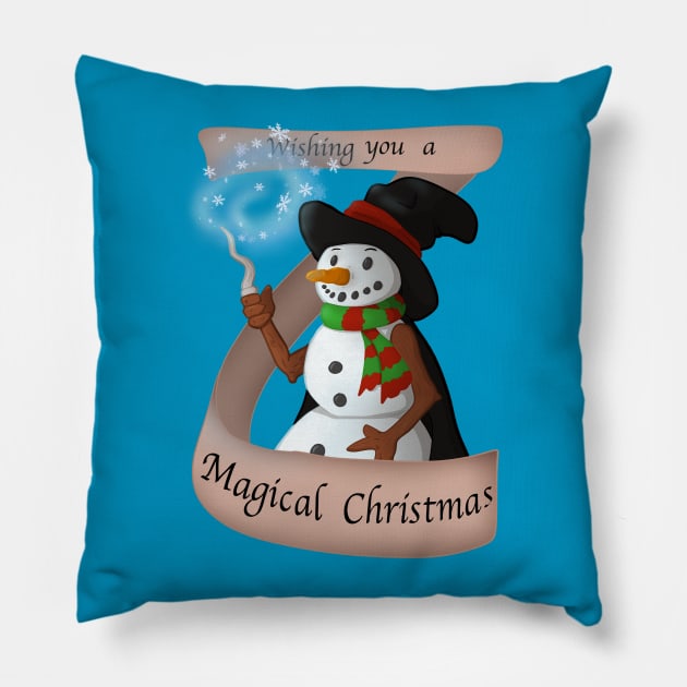 Magical Christmas Pillow by Anathar