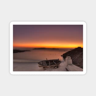 Sunset from Firostefani in Santorini, Greece Magnet