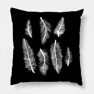 Feather Print Shirt Boho Goth Punk Nature Witchy Pillow