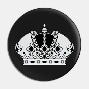 Imperial crown (silver and black) Pin