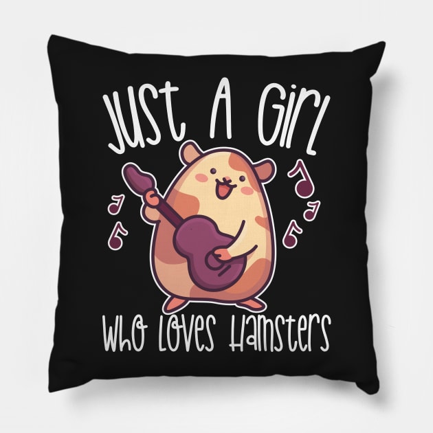 Just A Girl Who Loves Hamsters Gift graphic Pillow by theodoros20