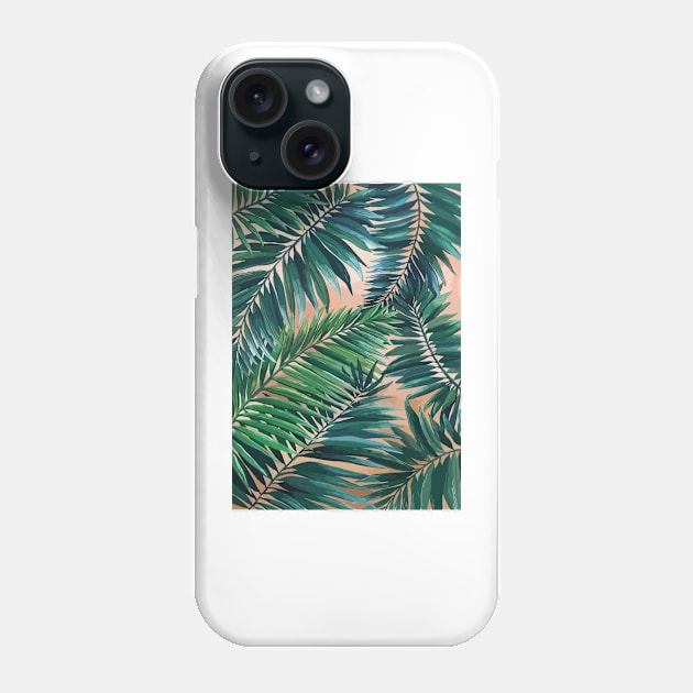 Palm Leaves Illustration 1 Phone Case by gusstvaraonica