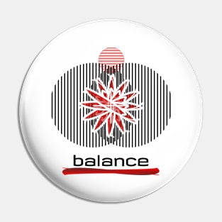 Balance - Trendy Modern Line Art Design Pin