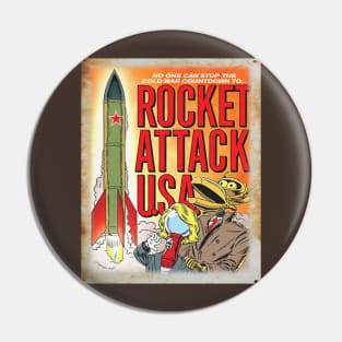 Mystery Science Rusty Barn Sign 3000 - Rocket Attack USA Pin