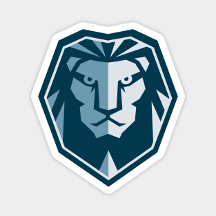 Iron Lion Head Illustration Magnet