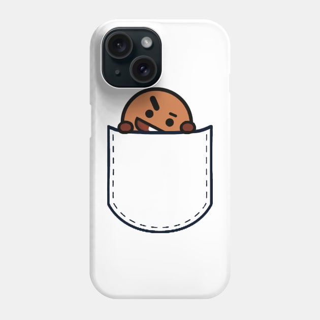 Jungkook in pocket Cookie BTS Shooky Phone Case by PepGuardi