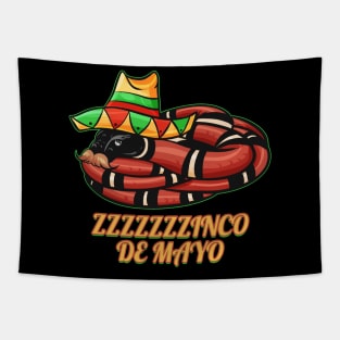 The Mexican Snake With A Sombrero Cinco De Mayo Tapestry