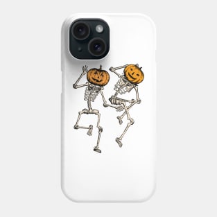 Dancing Pumpkin Head Skeletons Phone Case