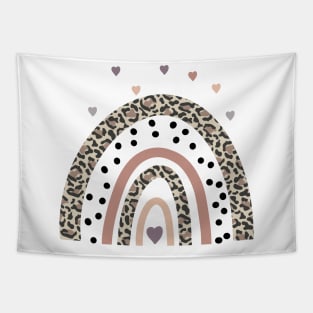 Leopard print rainbow Tapestry