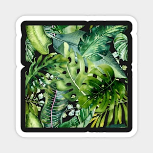 Greenery Tropical Foliage Pattern Magnet