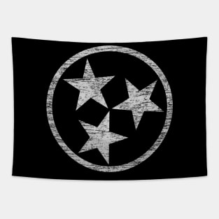 Tennessee State Flag Distressed White Tapestry