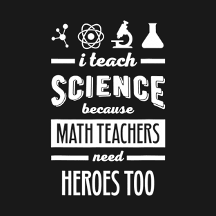 Science Teacher Appreciation Gifts I Teach Science Heroes T-Shirt