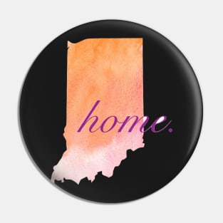 Indiana Home Watercolor Pink Orange Pin