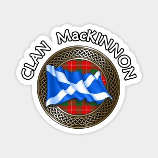 Clan MacKinnon Crest & Tartan Knot Magnet