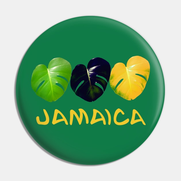 Jamaica - three leaves in the Jamaican flag Colours/colors: black green and gold inside a heart shape Pin by Artonmytee