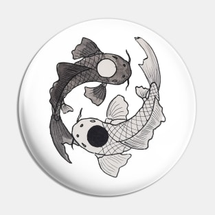 Koi Fish Ying Yang Pin