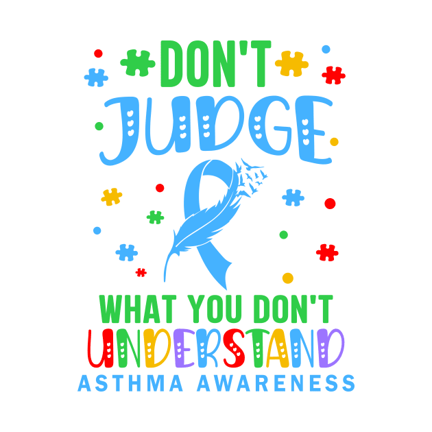 World Asthma Awareness Month Blue Ribbon by GloriaArts⭐⭐⭐⭐⭐