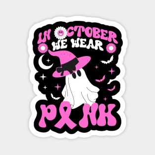 Wear Pink Breast Cancer Warrior Ghost Halloween Magnet