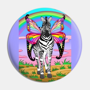 Zebra with Wings Pin