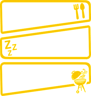 'Eat Sleep Grill' Lovely Food Barbeque Gift Magnet