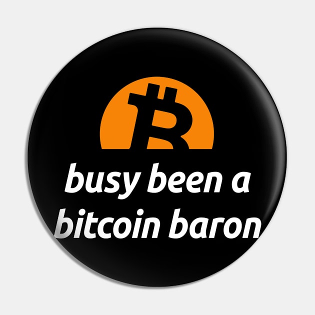 Bitcoin Baron Cryptocurrency Coin Logo Pin by MapYourWorld