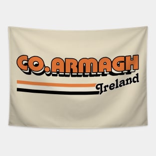 County Armagh / Retro Style Irish County Design Tapestry