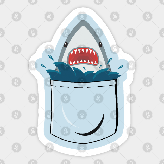 Shark in a Pocket - Shark Attack - Sticker