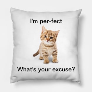 I'm Per-fect .... What's Your Excuse? Pillow