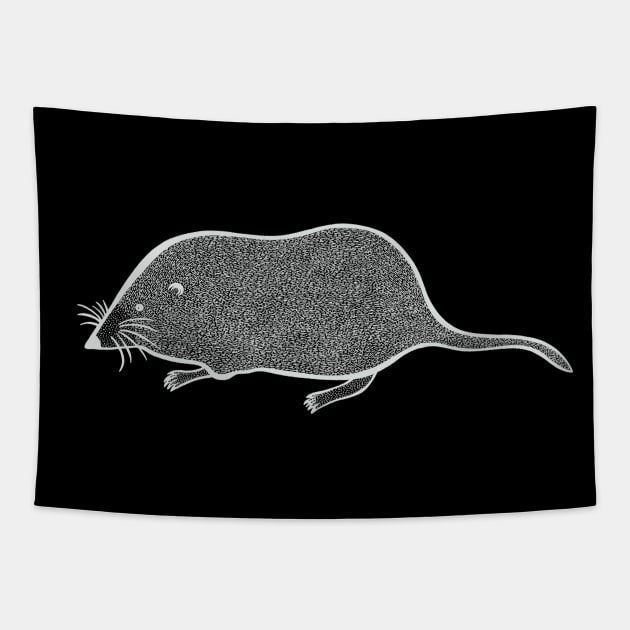 Pygmy Shrew - cute hand drawn rodent design Tapestry by Green Paladin