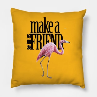 Make a Friend with a Flamingo Pillow