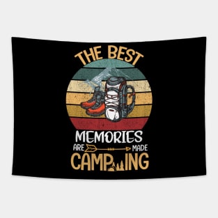 The Best Memories Are Made Camping camper Retro Vintage Gift Tapestry