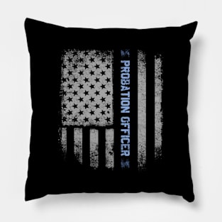 Probation Officer Us Flag Pillow